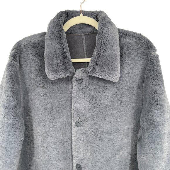 Brandon Thomas Faux Fur Reversible Jacket Gray Size XL - Picture 14 of 14